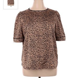Ann Taylor Loft Leopard Blouse
